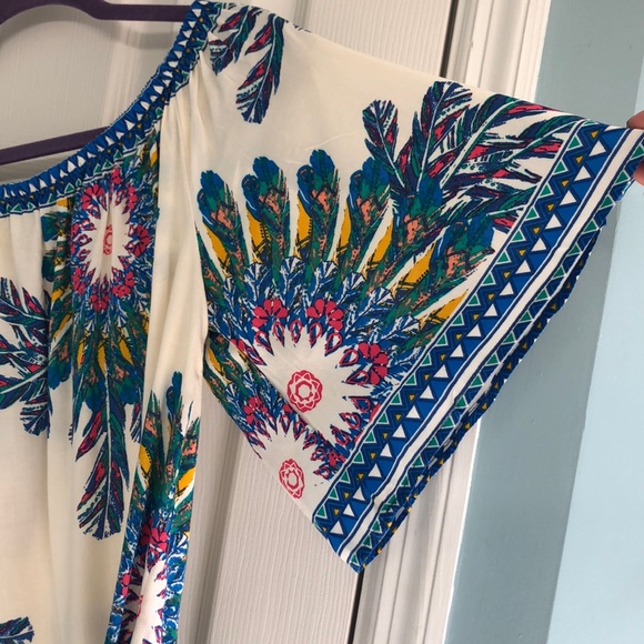 Boho style off the shoulder top with wide sleeves - Picture 2 of 2